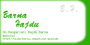 barna hajdu business card